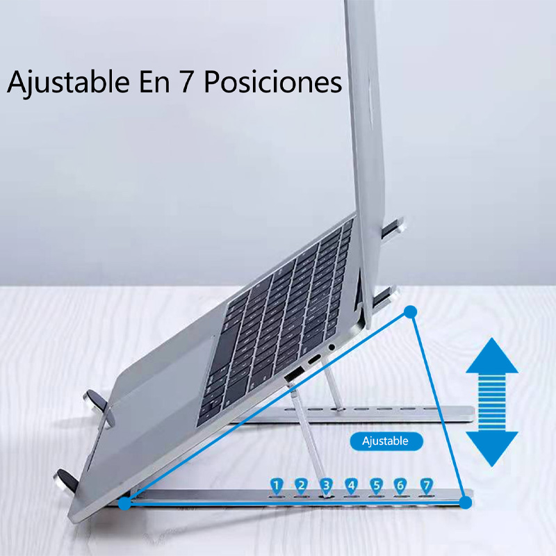 AiTodos® De Ordenador Portátil Soporte Tablet El Radiador es Compatible con Ordenador Elevación de Escritorio Plegable Ajuste del Estante de La Columna Cervical Para la Oficina Elevación y Descenso de La Base