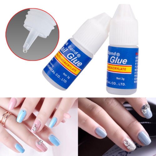 2 Stks/set Pro Nail Steentjes Platte Bodem Acryl Nail Lijm Voor Franse Art Valse Tips Lijm Lijm Manicure Nail art Tool