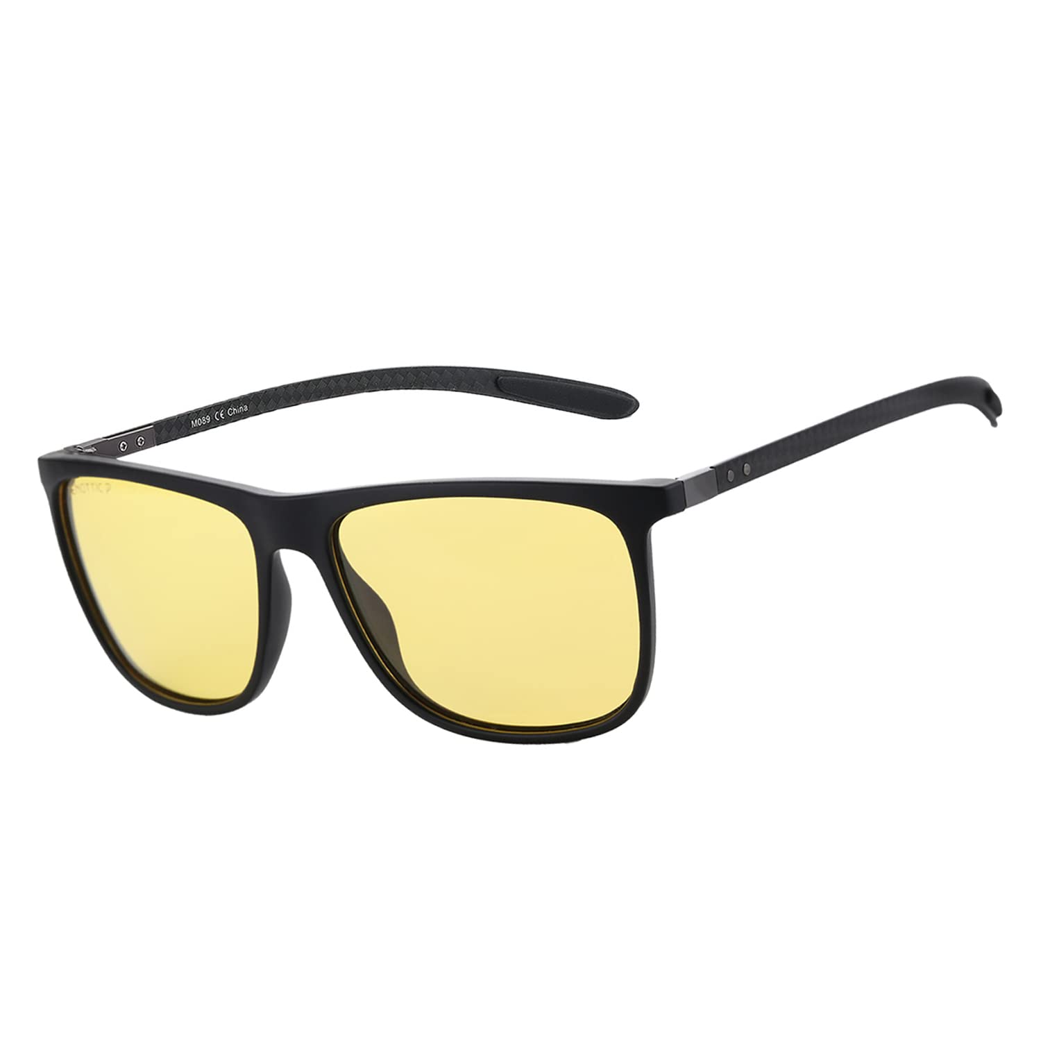 ZENOTTIC gafas de sol polarizadas cuadradas para hombres gafas de sol ultraligeras de fibra de carbono para conducir, pescar, deportes de Golf protección UV400: Morado