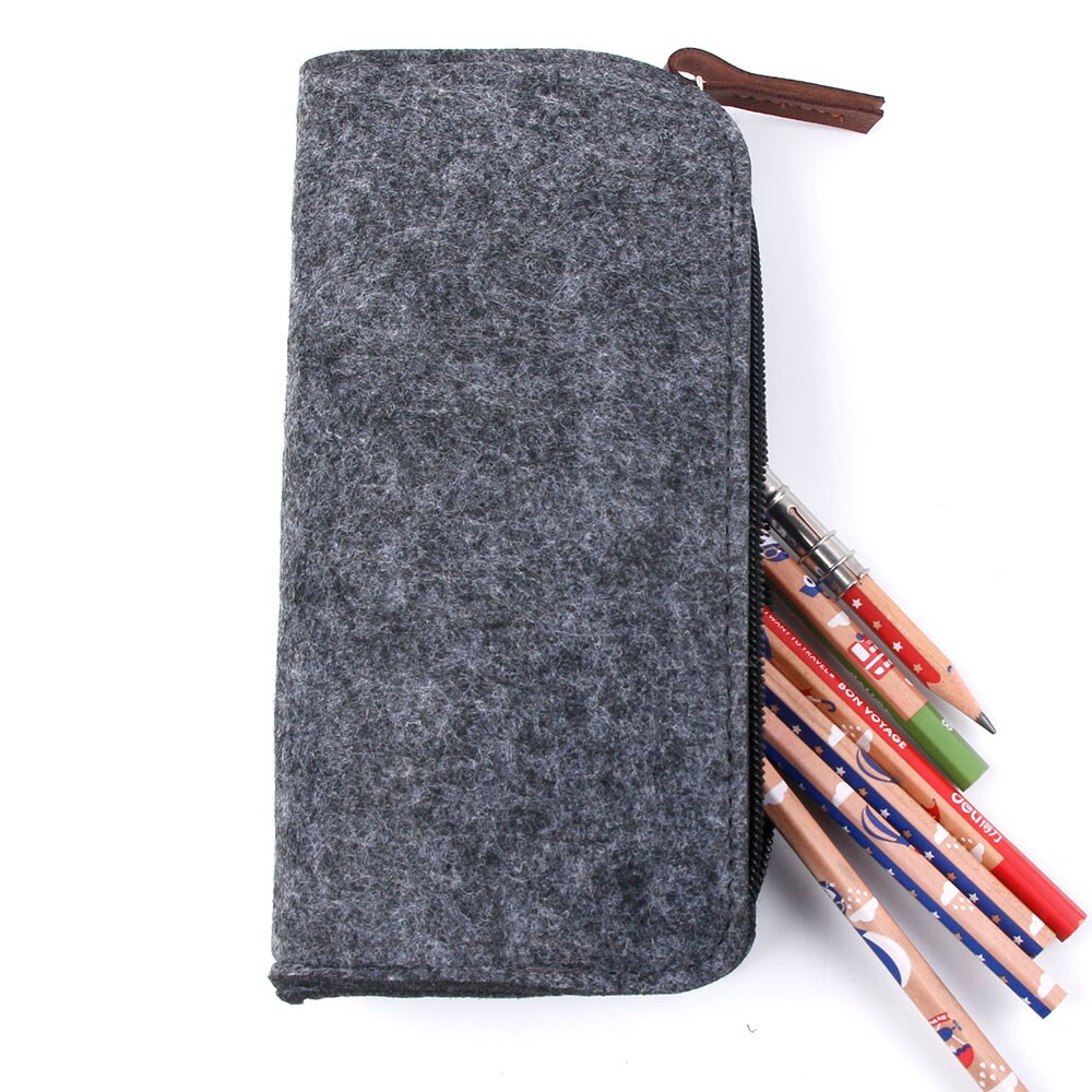 Felt pencil bag fabric pencil case pencil box School Office Supplies Stationery Pouch Purse Storage Cute Makeup Bags Pencil Box