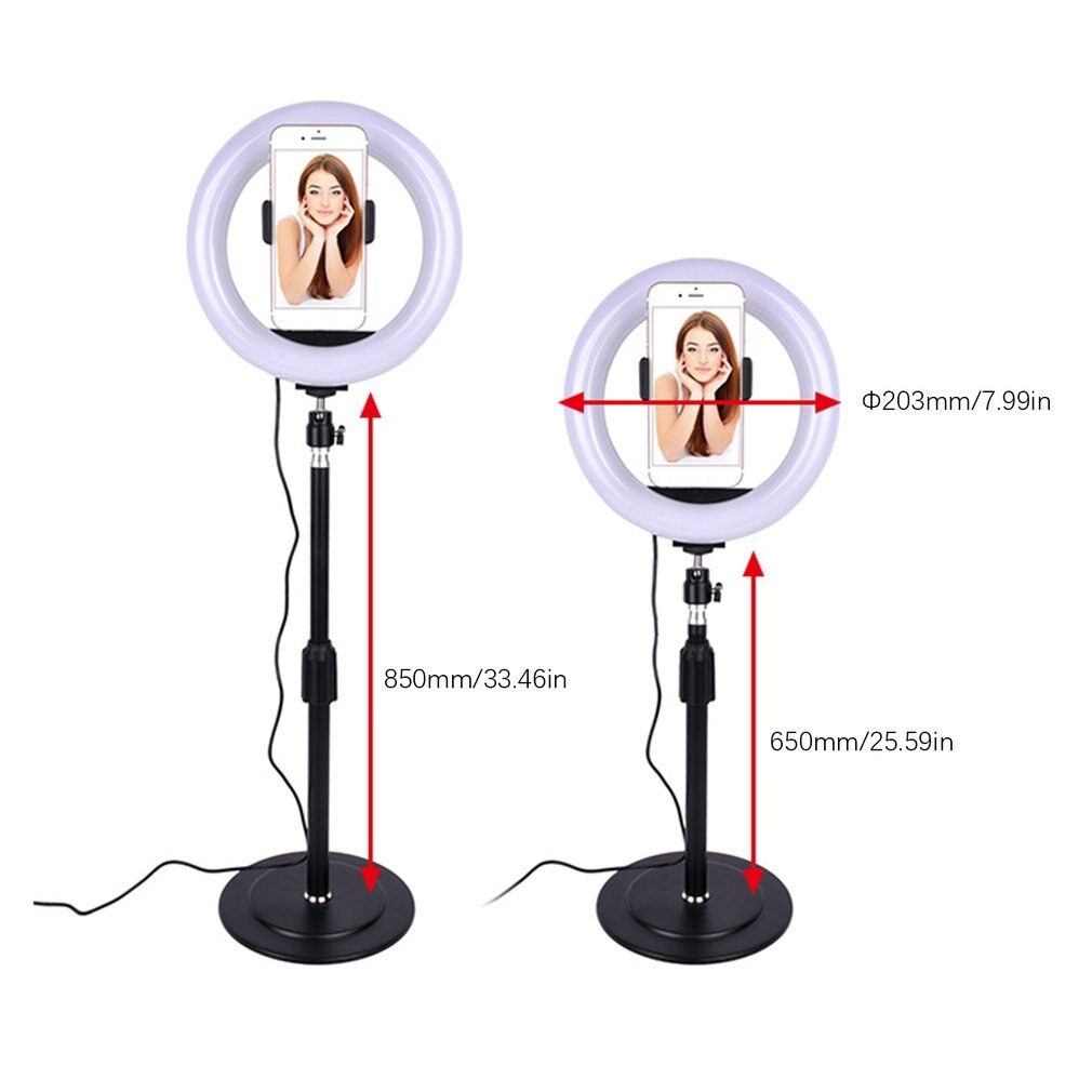 プロのLEDスタジオライトリング,写真および電話用の調整可能なリングライト