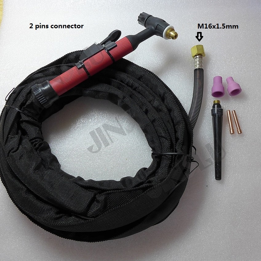 Torche de soudage, expédition depuis la russie, QQ-150 TIG, connexion 4 mètres M16, connecteur 2 broches