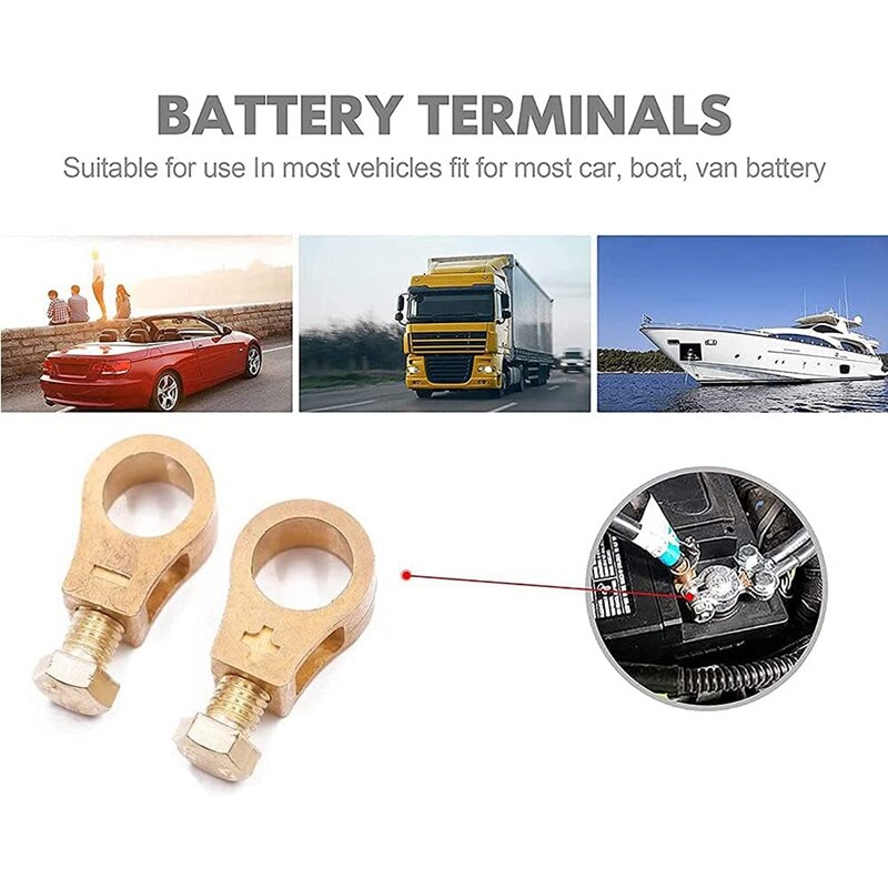 Battery Terminal Connector Car Positive Negative Copper Battery Extension Wire Cable Car Thicken Battery Clip