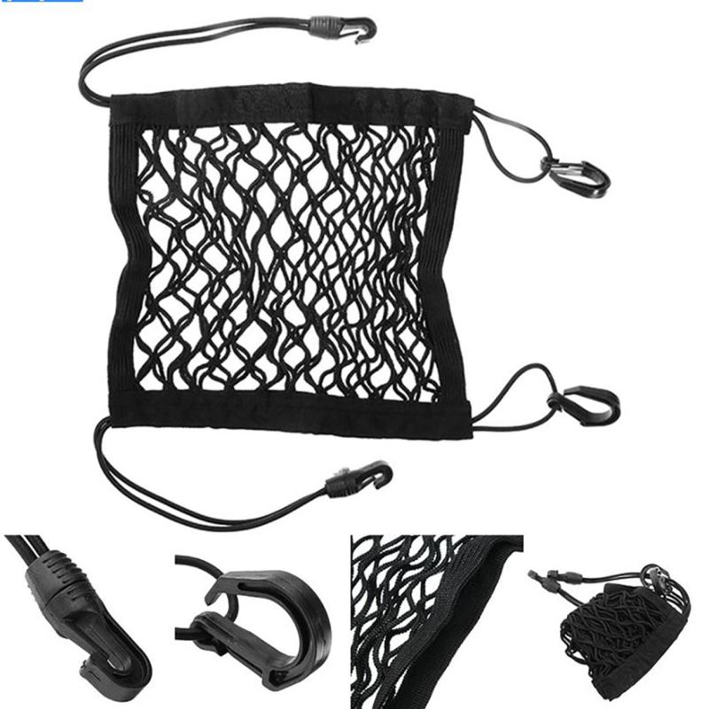 25x 30cm Elastic Motorcycle Luggage Net Helmet Holder Fuel Tank Mesh Hook ATV Bike Cargo Container Net Bag Holder