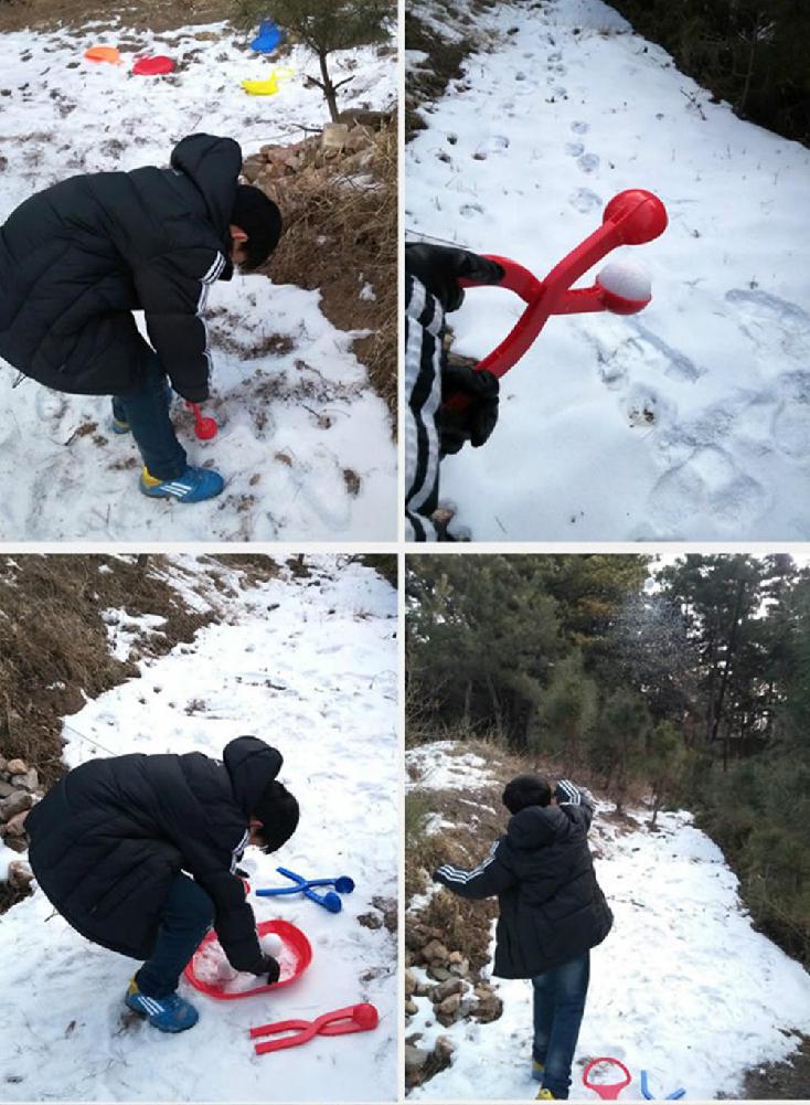 Geen Outdoor Sneeuw Bal Maker Sneeuwbal Clip voor Sneeuwbal Vechten Spelen Zand Kids Toy Willekeurige Kleur