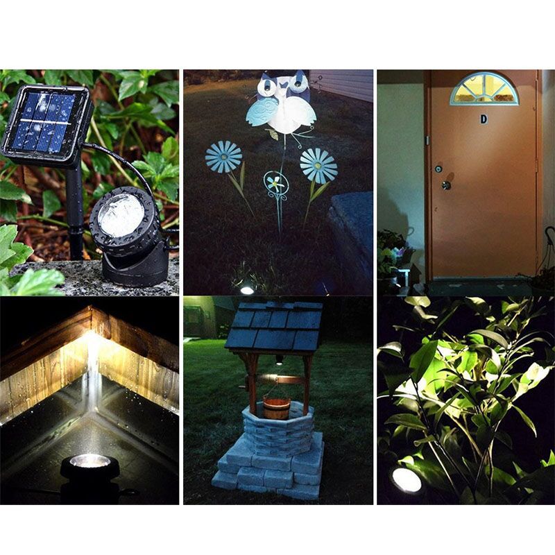 1/2 Lamps Solar Powered Landscape Projection Spotlight Underwater Lights For Garden Pool Pond Lawn Outdoor Lighting Projector