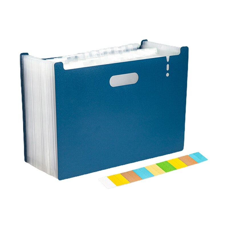 Expandable Accordion Folder A4 File Folder Max 2000 Sheets for School Office: Blue