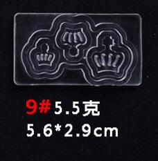 Mini Heart Seashell Resin Cabochon DIY Tool Silicone Molds Tiny Nail Bows Decors Resin Jewelry Flowers Charms Transparent Mold: 9