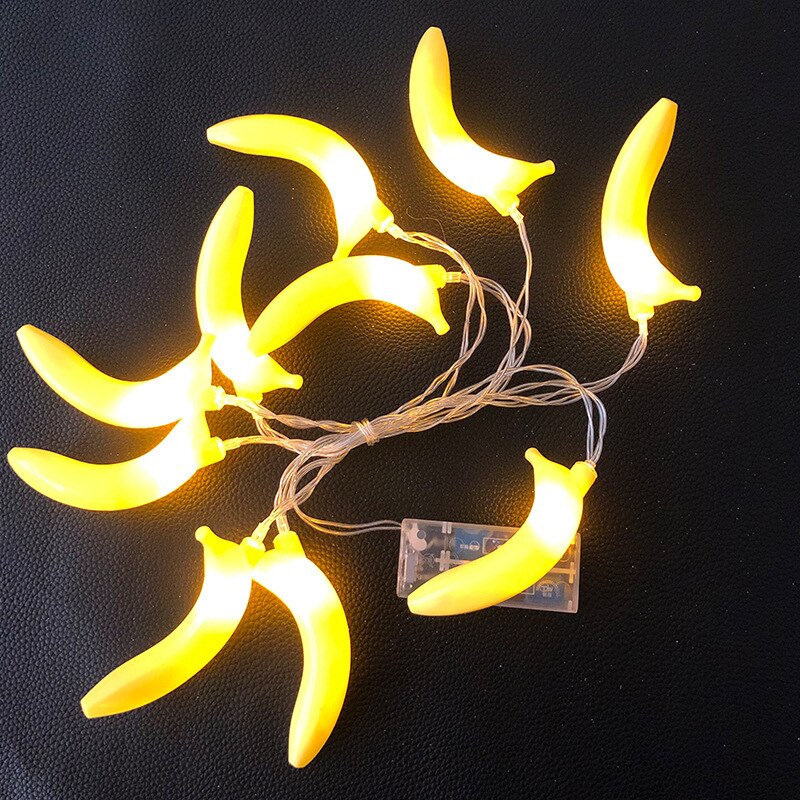 Guirlande lumineuse à 10led, 1.5M, Fruit fraise, noël, féerique, jardin, mariage, , décoration de maison,: banana / by battery