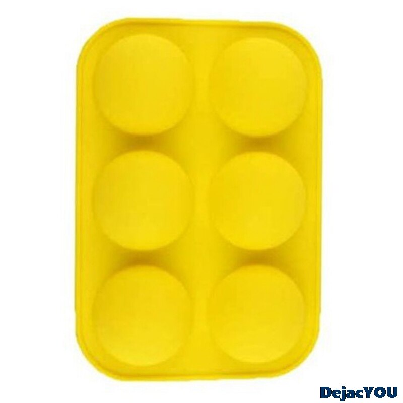 Molde semicircular de silicona para tartas de 6 agujeros, molde semiesférico para Tartas, se utiliza para hacer tartas: YW