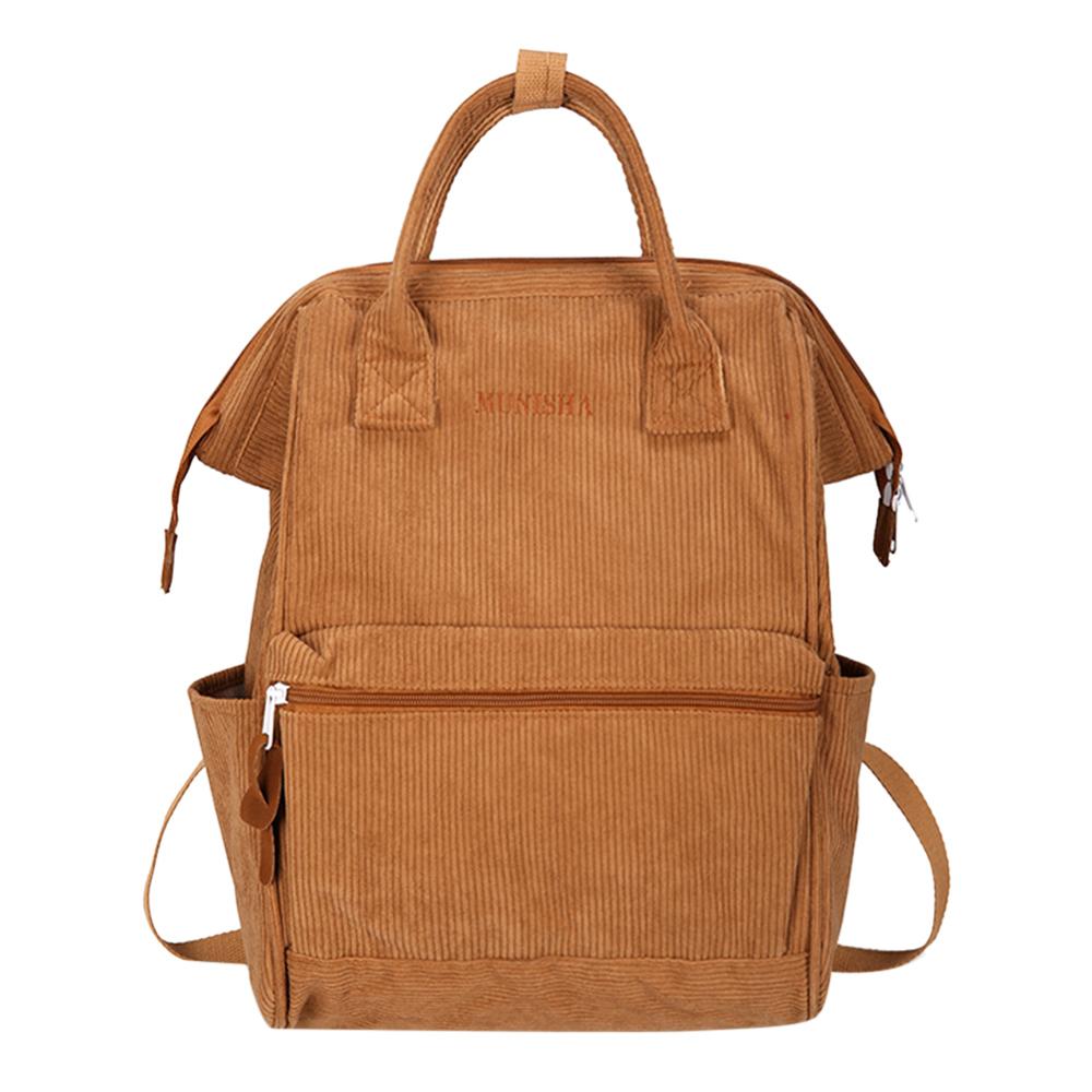 Mochila de pana para mujer, bolso escolar para Colegio, bolsos de hombro de viaje para chicas adolescentes,