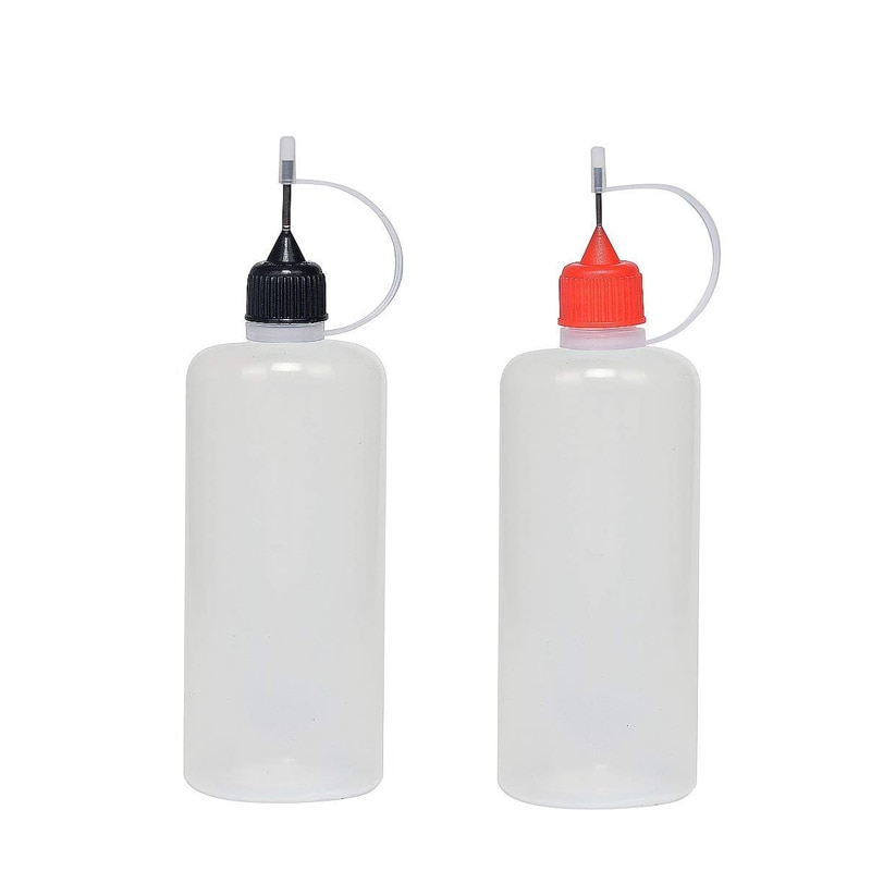 2pcs 100ml Plastic Squeezable Needle Bottles,Dropper Refillable Bottle ,Eye Liquid Dropper Sample Eye Drops