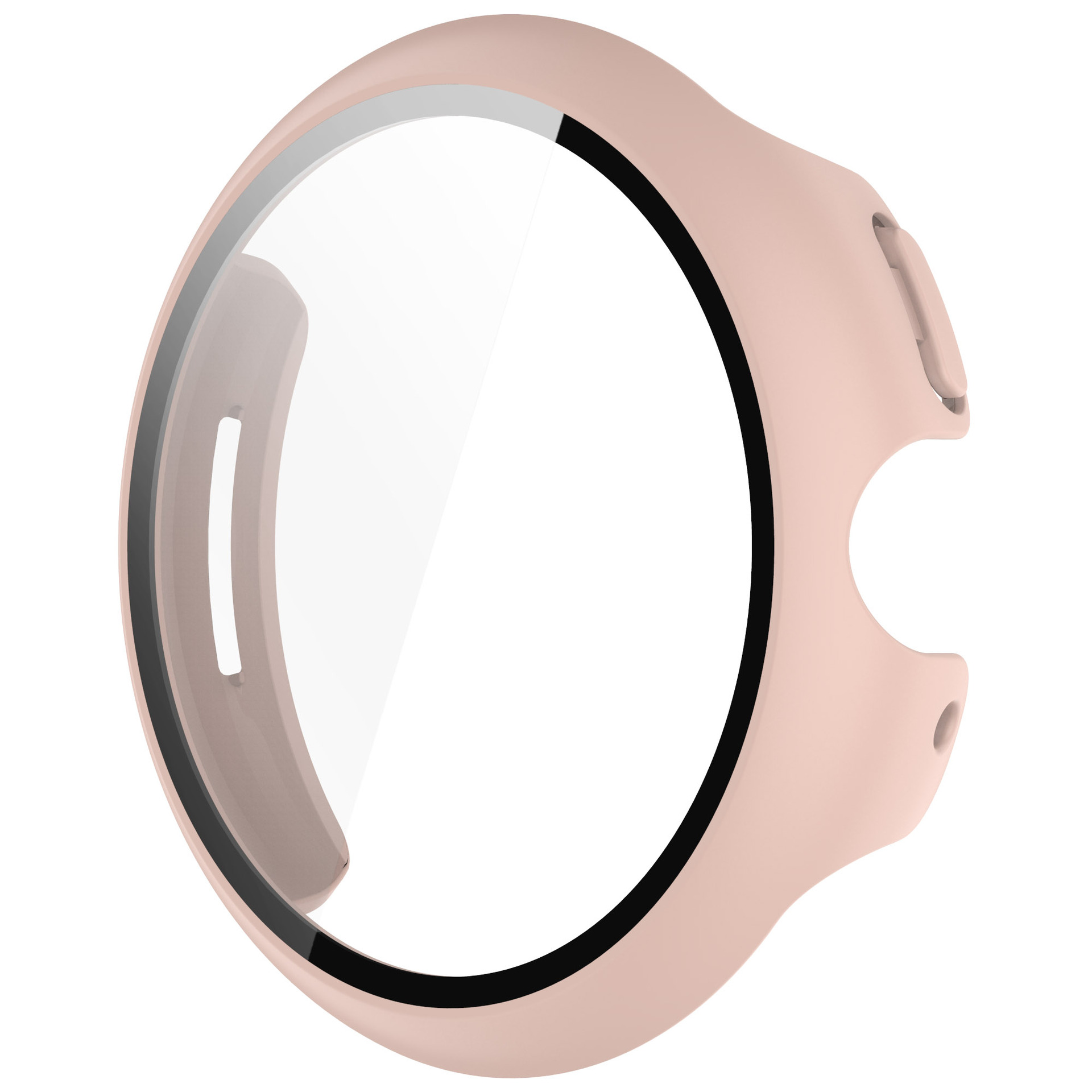 Étui + verre pour Google Pixel Watch 3, 45mm 41mm, housse de protection anti-rayures pour pare-chocs tout autour + accessoires de protection d'écran: XXL / Bleu poudre