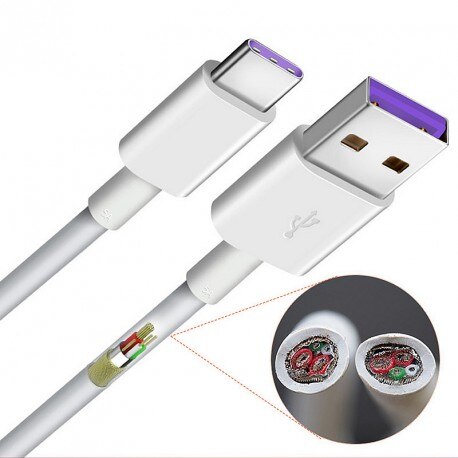 Cable Original huawei HL1289 Carga Rapida 5A Tipo C para Mate 9, P10, Plus, Bulk