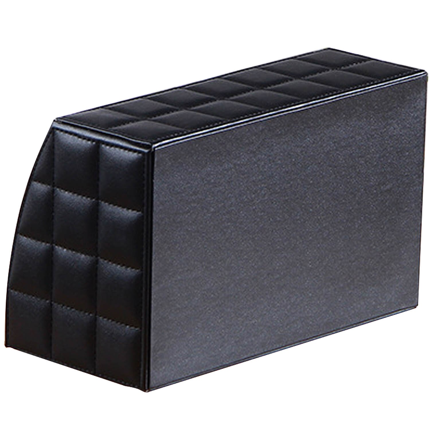 Behogar Multifunctional Desk Organizer Caddy Office Tissue Box Remote Control Holder PU Leather 4 Compartments Teacher Supplies