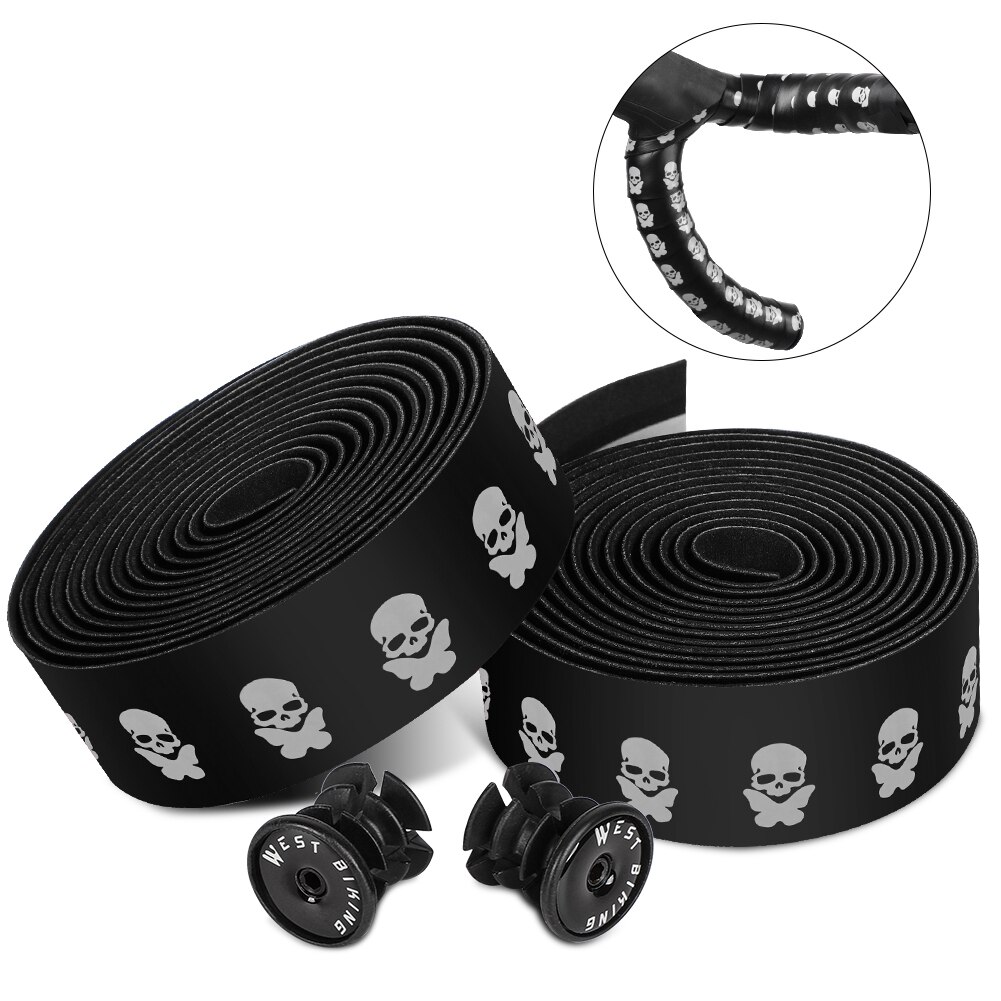 Fahrrad Lenker Band Weiche Rennrad Dämpfung Lenker wickeln Band einstellen mit Stecker Radfahren Anti-Vibration wickeln Griff Bar Band: Silber-