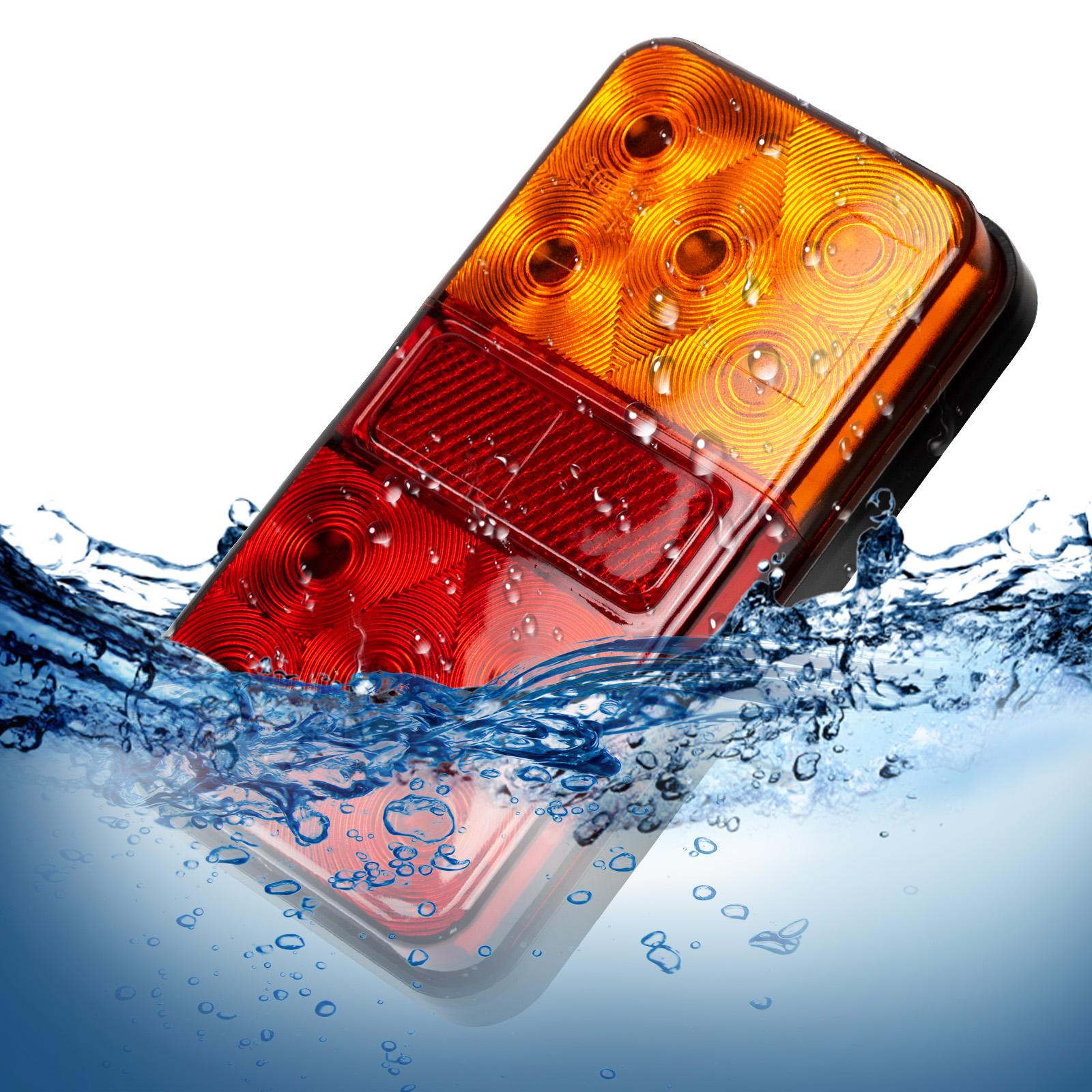 2Pack 10 Led Trailer Staart Achterlicht Richtingaanwijzer Reverse Brake Lamp Voor Vrachtwagen Vrachtwagen Caravan Van Ute rv Tractor DC12V-24V