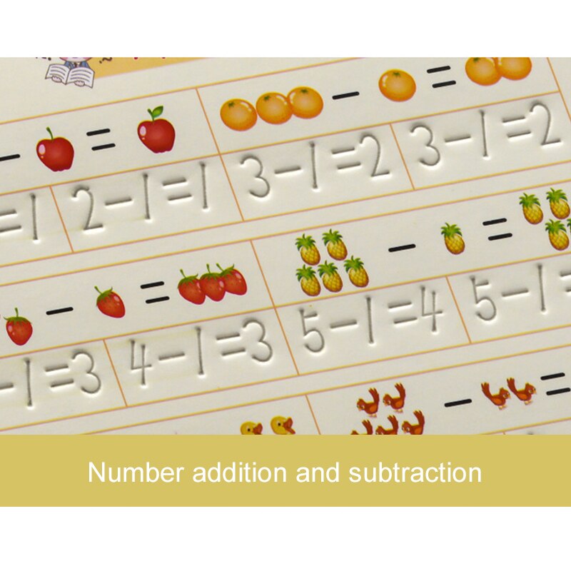 Magic Writing Children's Kindergarten Grooves Before School Handwriting Reusable Alphabet Number Drawing Mathematics KQS