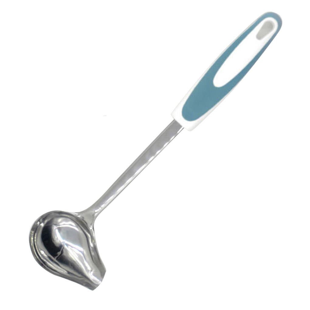 Mint Sauce Long Soup Ladle with Spout Stainless Steel Kitchen Serving Salad Dressing Gravy Spoon: NO.2