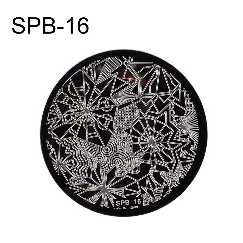 Weihnachten Nagel Kunst Druck Stanzen Vorlagen Edelstahl Schneeflocke Bilder Druck Platten Geometrische Stempel Schablone: SPB-16