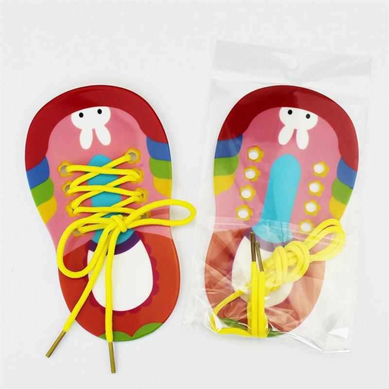 4 piezas cordón roscado juguetes cordón educación temprana corbata-preescolar roscado Zapatos para niño