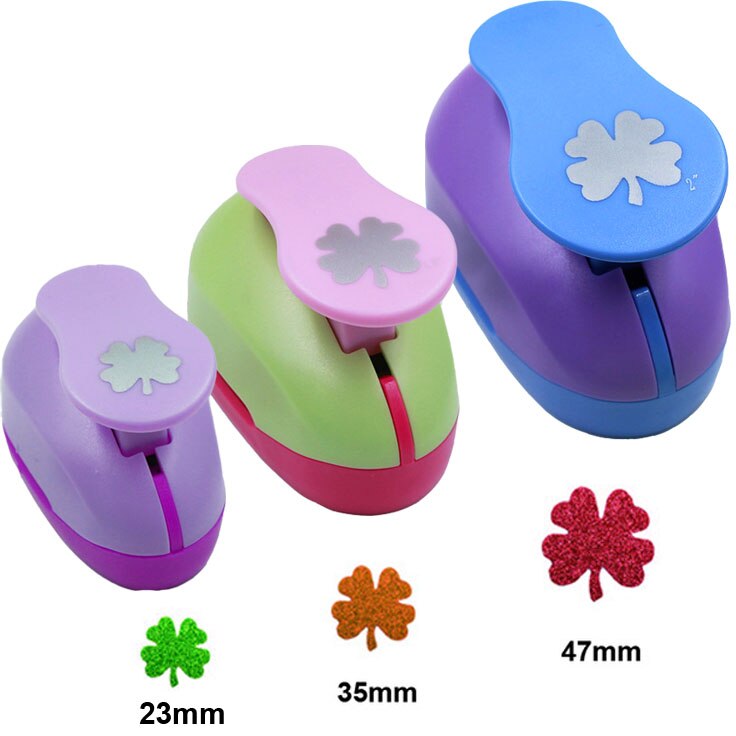 3pcs 25mm 35mm 50mm paper cutter дырокол Circel Flower punch hole puncher eva foam Scrapbook punchers DIY perforadora de papel: 233547mm Fourleaf