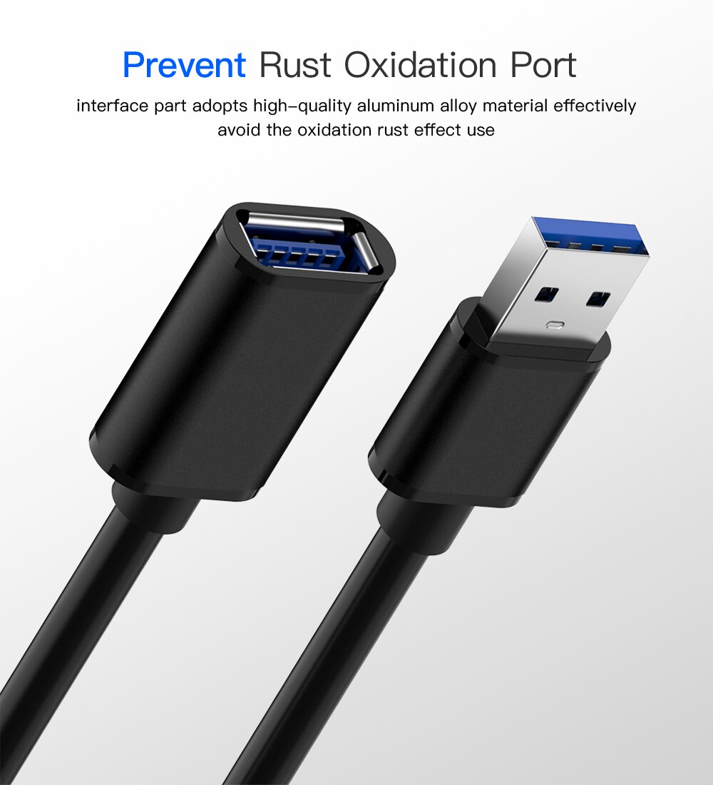 USB3.0 Extension Cable USB 3.0 Cable For Laptop PC Printer Hard Disk Male to Female Data Sync Fast Speed Cord Connector