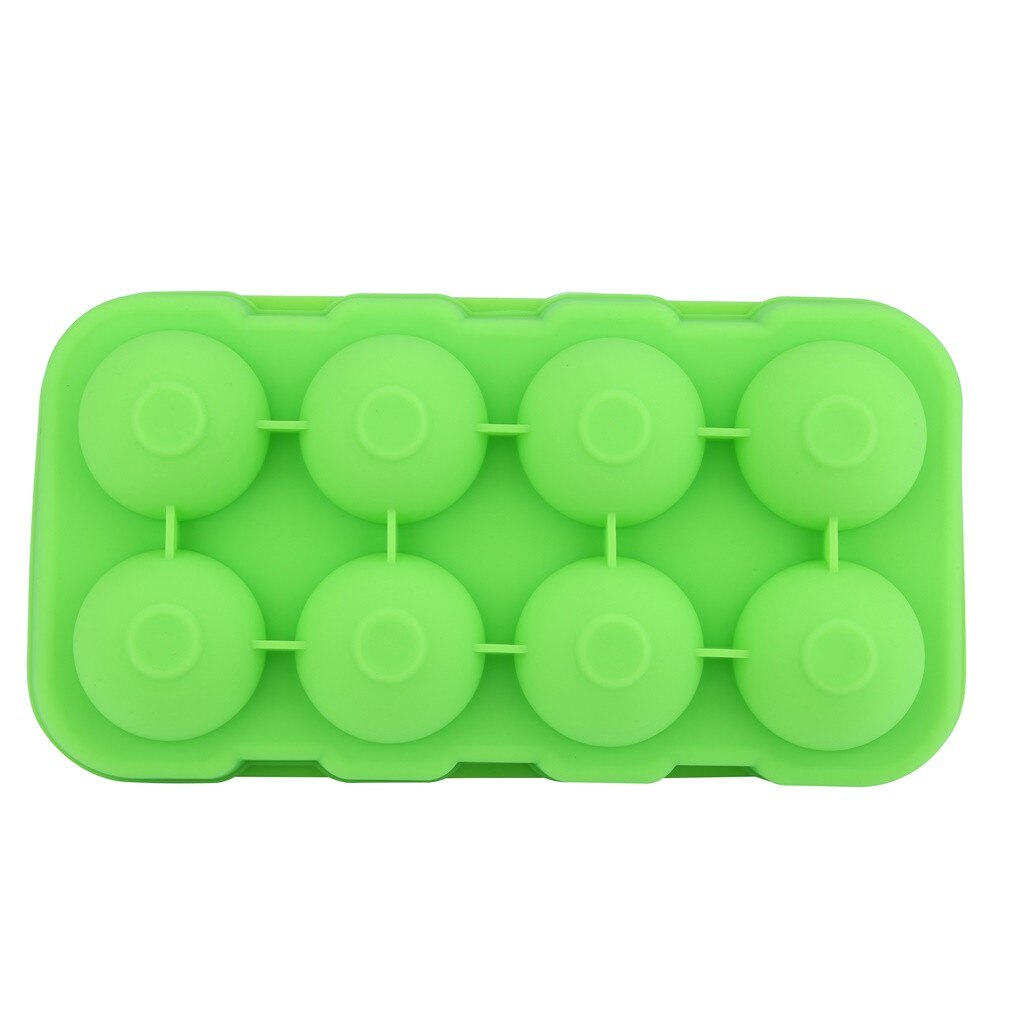 Tiny Grids Compact Spherical Shape Ice Cube Maker 8-Spherical Ice Tray Mold Storage Container