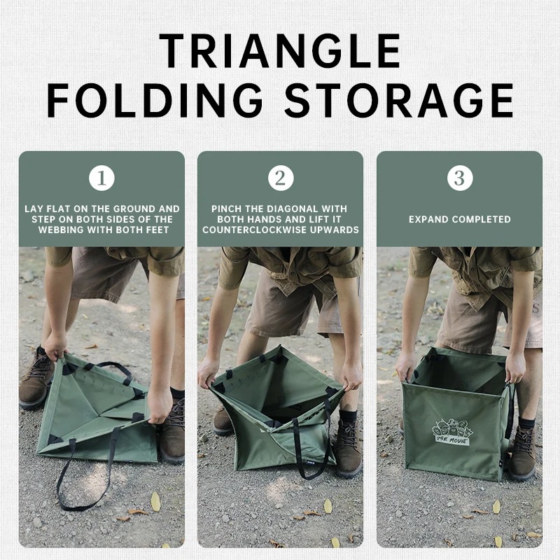 Tragbare draussen-Mülleimer, multifunktionale Camping-Aufbewahrungsbox, faltbar, leicht, Segeltuch-Tasche, Picknick-Müll-Aufbewahrung