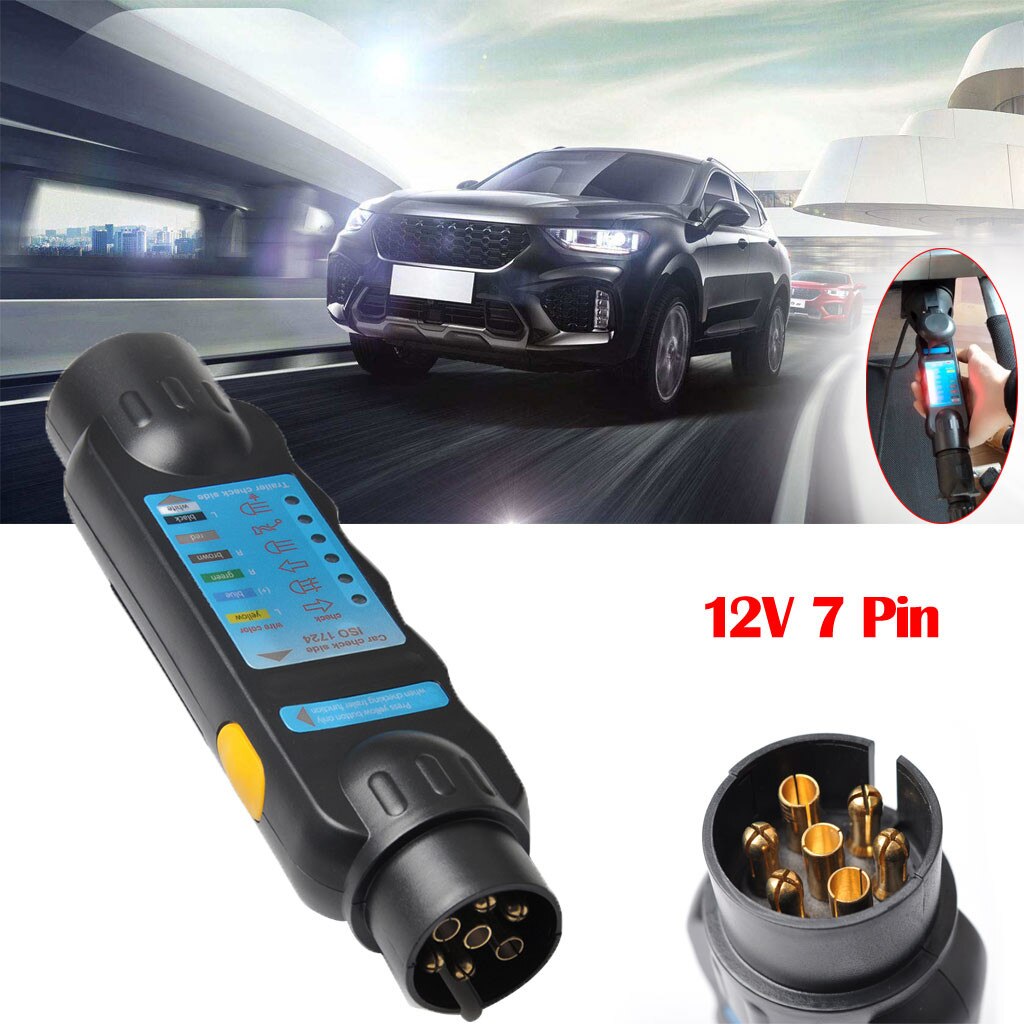 12V 7 Pin Auto Bedrading Circuit Tester Trailer Towing Lichten Stopcontact Kabel Bedrading Tester Truck Accessoires # LR25