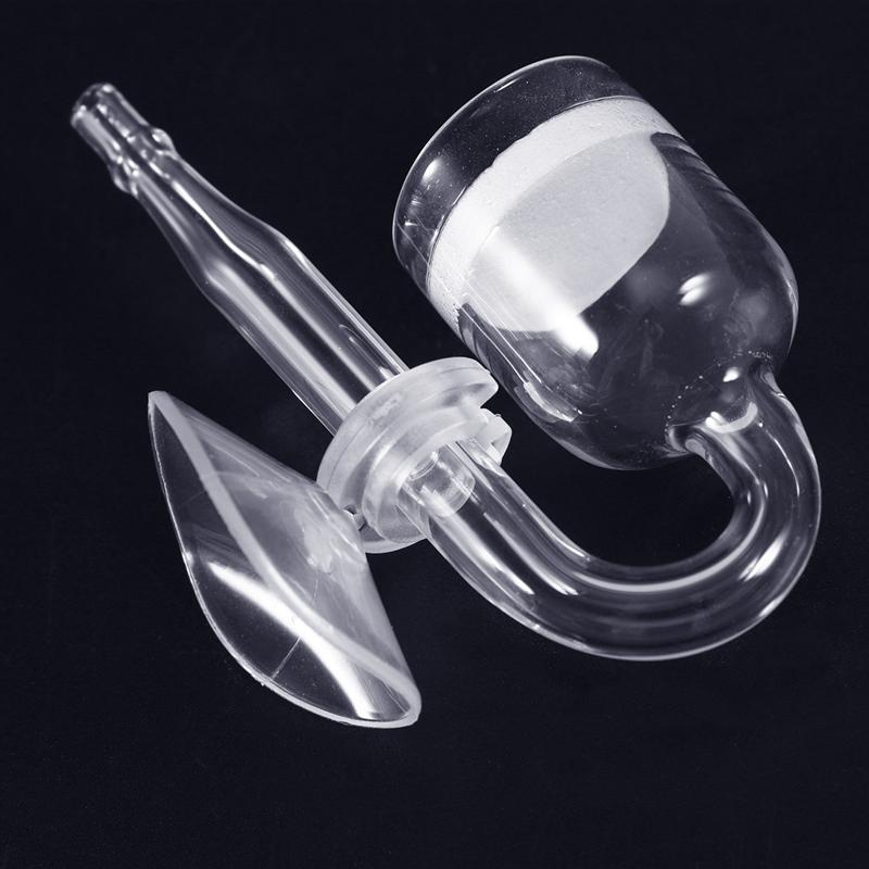Aquarium  co2 diffuser controleer glazen buis met zuignap praktische u-vorm aansluiten voeding  co2 regelaar voor aquarium vistank