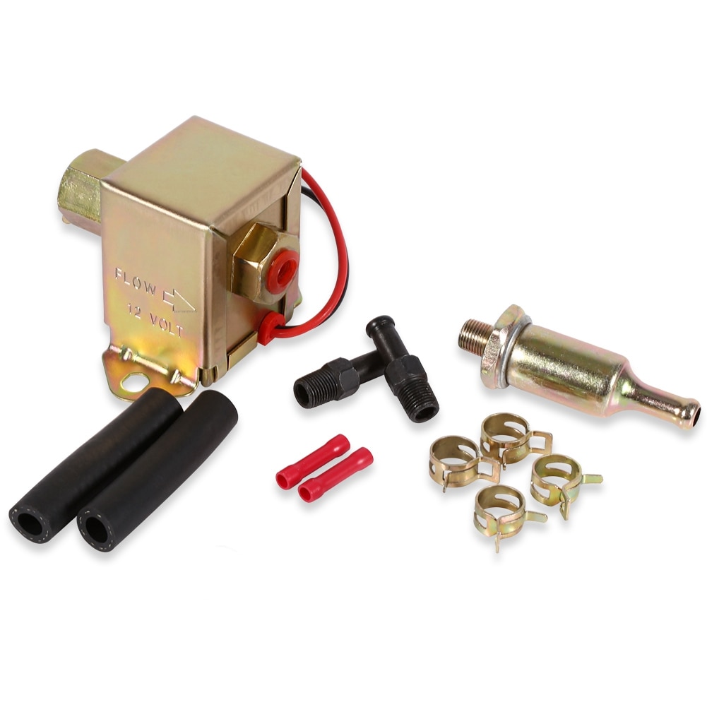 Universele 12v elektrische brandstofpomp inline filter diesel benzinemotor pomp facet koper