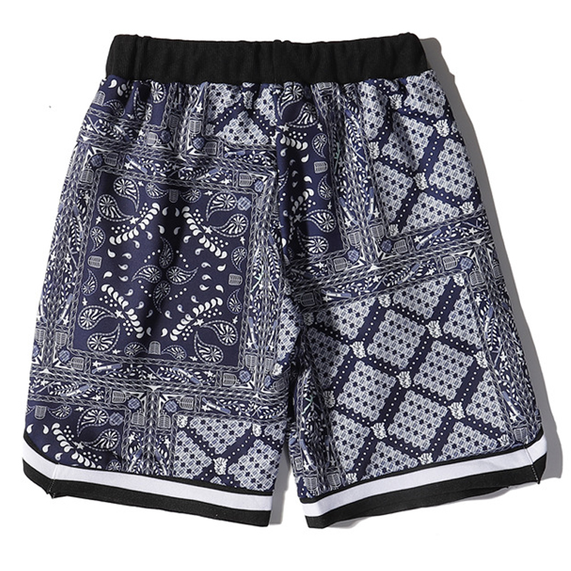 ELKMU – short Bandana pour hommes, Streetwear, Harajuku, Hip Hop, longueur aux genoux, été, HM159,
