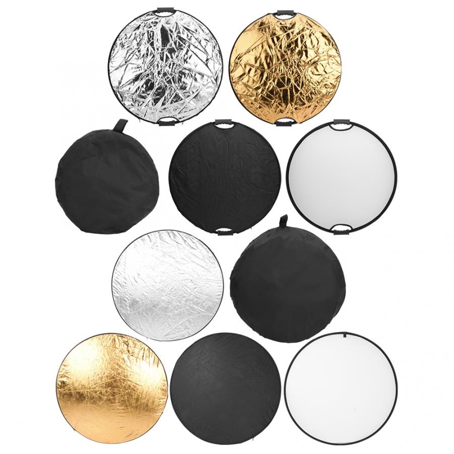 5-in-1 fotografie-reflector, diffuser, opvouwbare vouwreflector, fotoreflector voor portret, selfie en bruiloftsfotografie