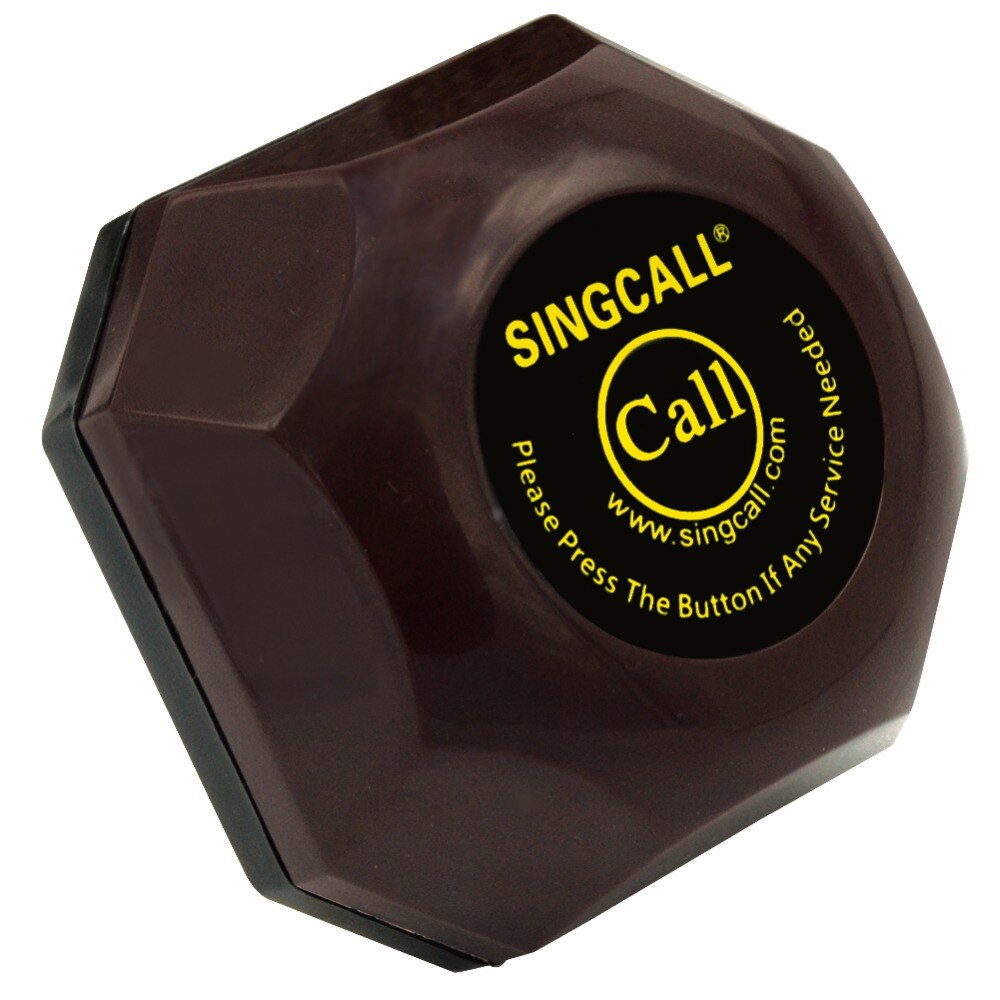Singcall. wireless calling button ,hamburger pagers,guest call system,with removable waterproof base,pager is waterproof.