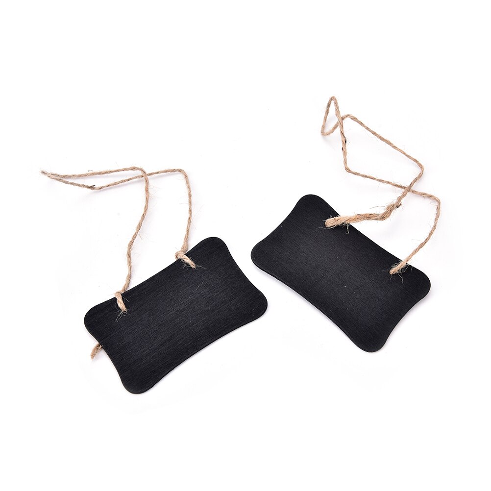 2Pcs Wooden chalkboard with hang string Mini Blackboard Chalkboard Pegs Clips Party Direction Signs Message Boards Stands