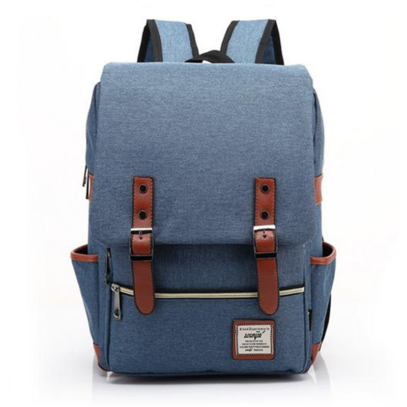 Canvas Daily Backpacks for Laptop Large Capacity Computer Bag Casual Student School Bag packs Travel Rucksacks