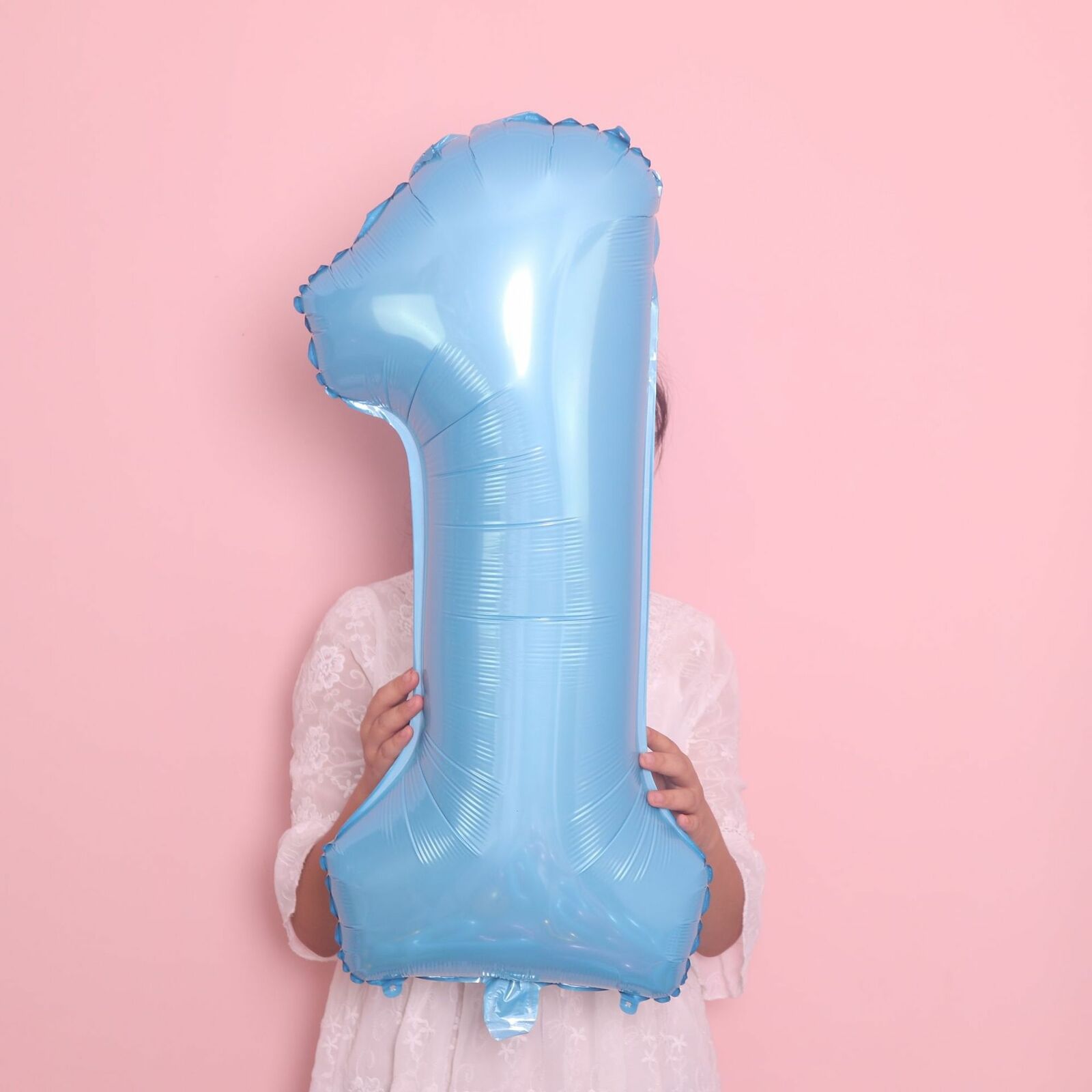 32" Number Pearl Pink Blue 0-9 Foil Balloon Numbers Helium Balloons Birthday Party Decor