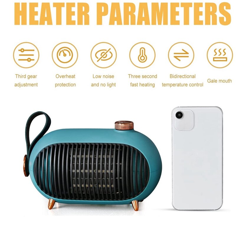 Space Heaters Portable Mini Heaters For Homes And Offices Energy-Saving Small Space Heaters, US Plug