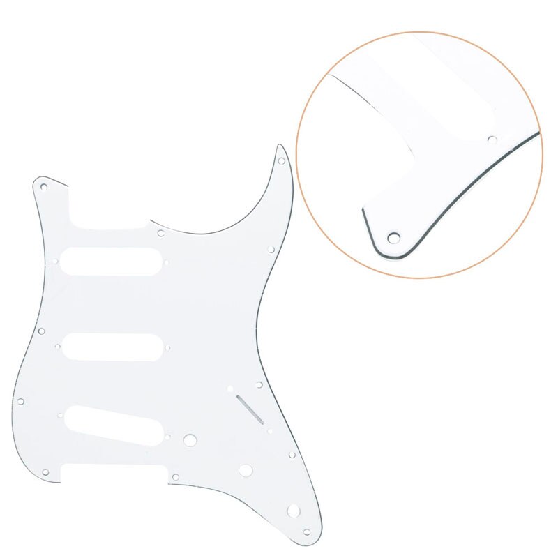 White Tortoise Shell Pickguard 3 Ply Scratch Plates For Stratocaster Rear cover