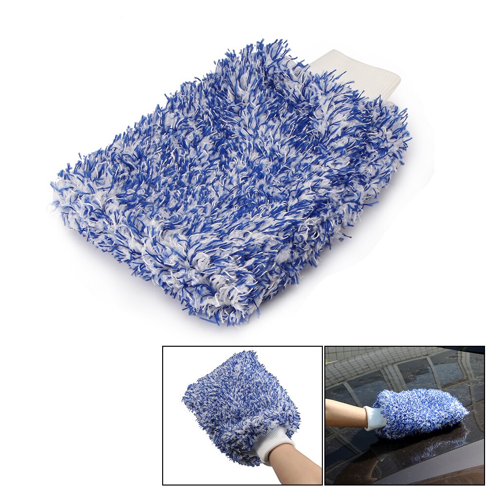 Guante para lavado de coche sin arañazos manopla de microfibra para lavar en seco y húmedo para el baño de la cocina del hogar