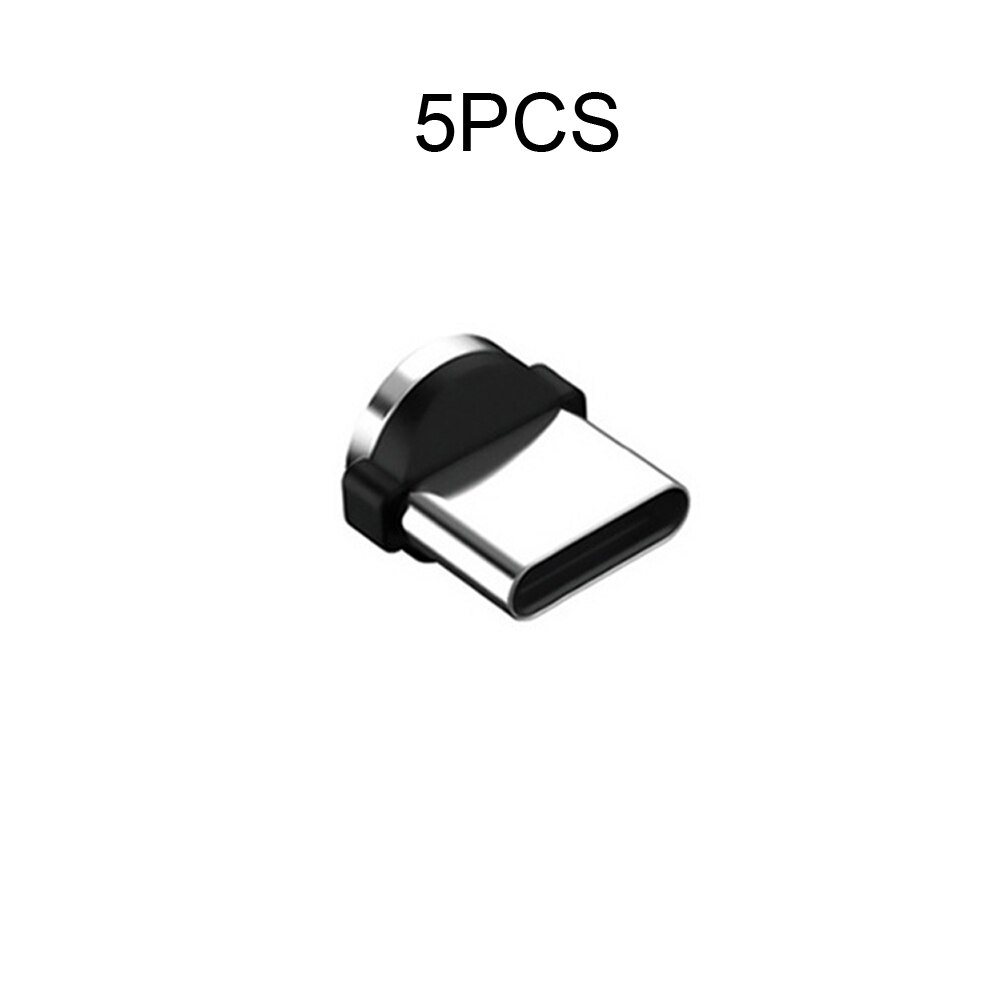 5 Teile/satz Ladekabel Adapter Micro-USB/Typ-C 360 Grad Rotation Magnet Tipps #734: Type to C