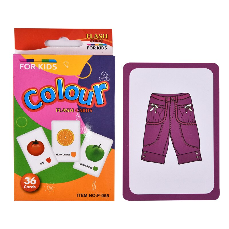 Children&#39;s Educational Toys Animal Fruit Shape Color Kindergarten Early Education Literacy English Enlightenment Teaching Cards