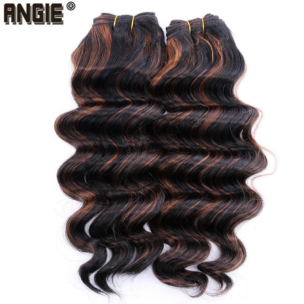 ANGIE-mèches synthétiques bouclées et bouclées de 16 18 20 pouces disponibles, tissages synthétiques, 2-3 lots/paquet