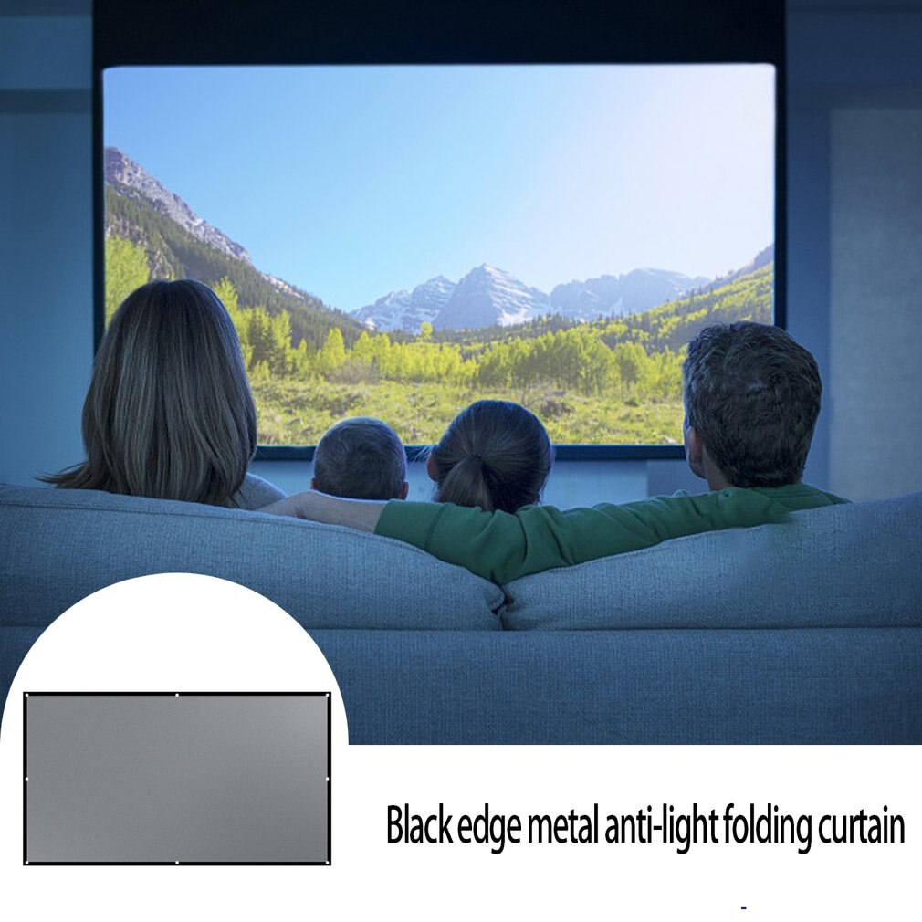 Folding Projector Curtain Polyester Soft Simple Cu... – Vicedeal