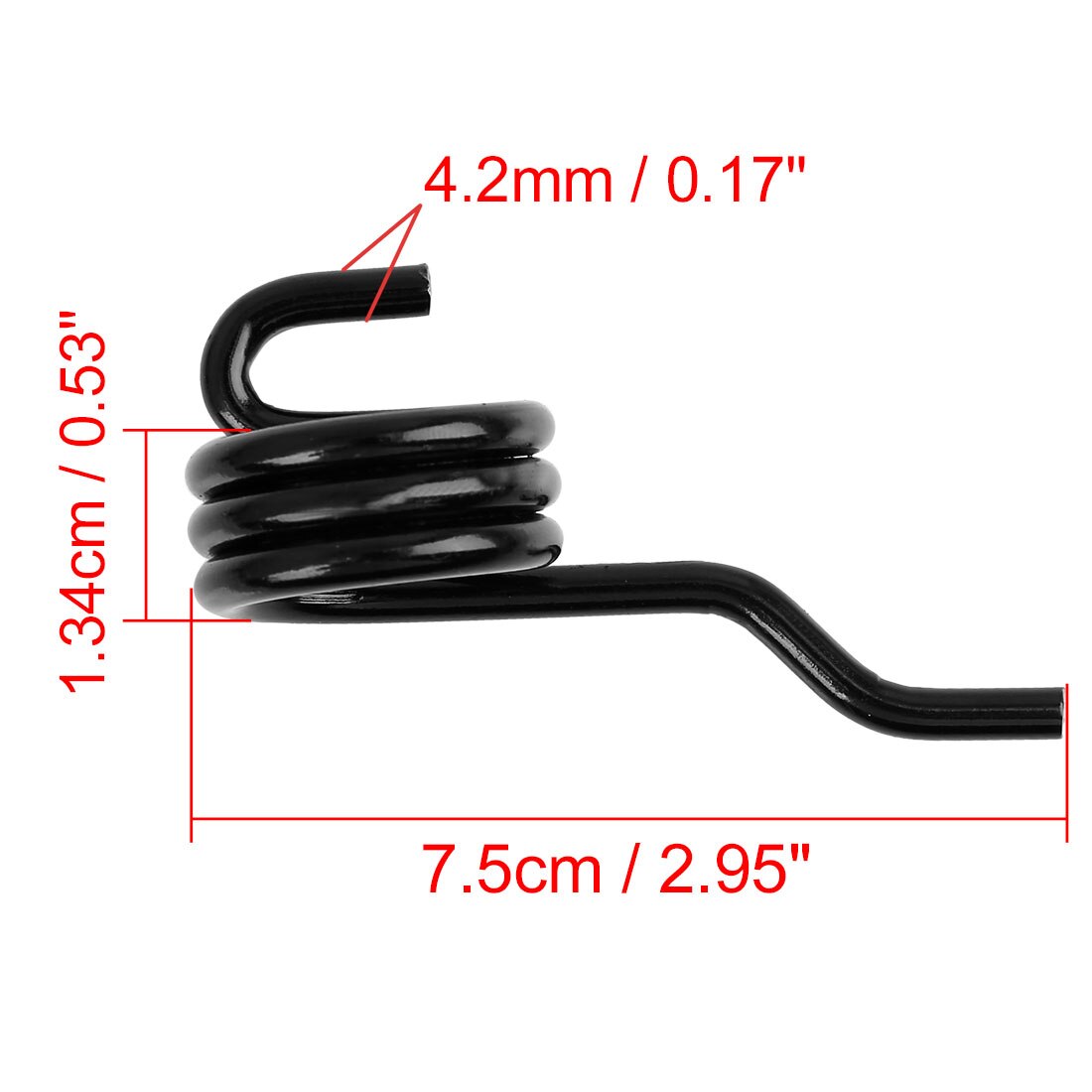 Motoforti, 1 unidad, 5 uds., soporte principal para motocicleta, resorte de soporte para resorte de retorno CBT, soporte lateral, resorte de 12,5 cm de longitud