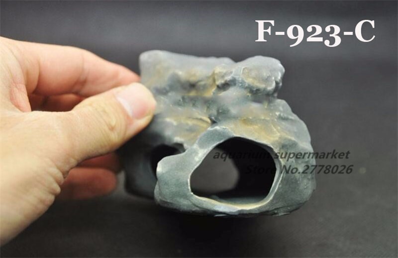 MF CICHLID STONE Ceramic Aquarium Rock Cave decor for Aquarium Fish Tank: F-923-C