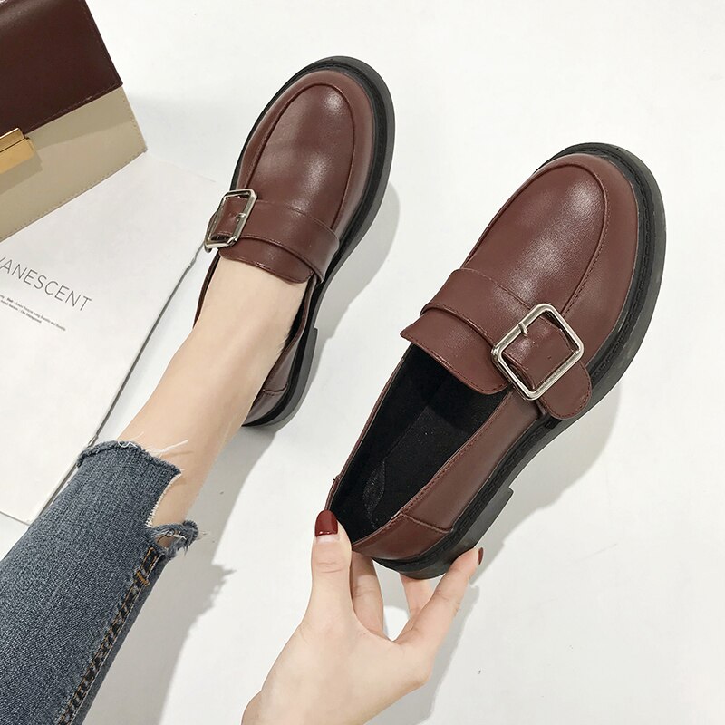 Mocassins élastiqués cuir grande largeur Rouge