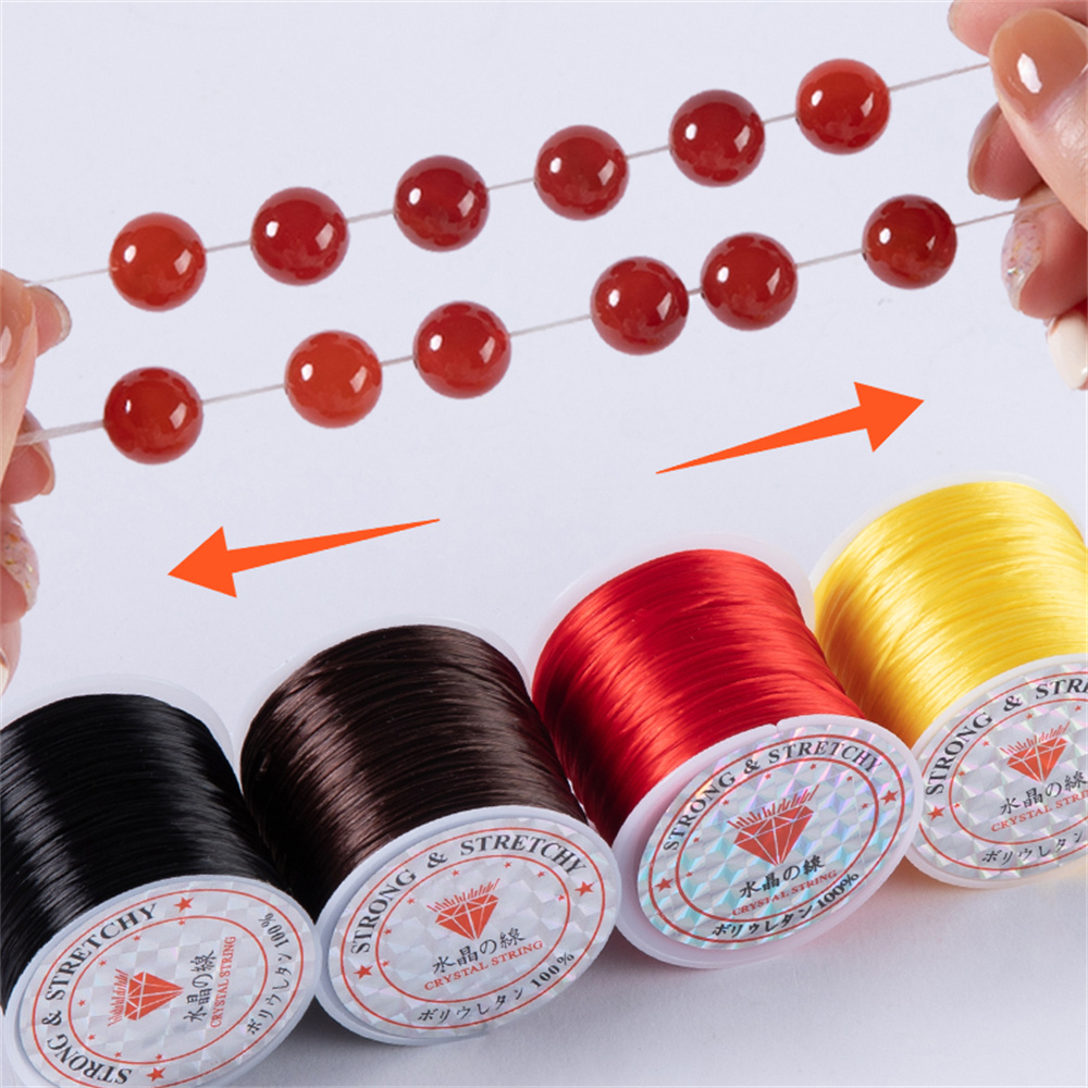 1 Roll/Lot 60M Sterke Elastische Kristal Kralen Koorden Voor Armband Ketting Stretch Draad Koord String Diy Sieraden Maken