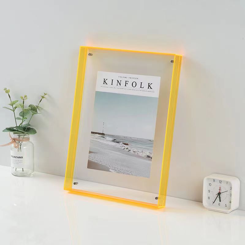 Kleur Acryl Aan De Muur Gemonteerde Holle Fotolijst Voor Het Inlijsten Van Foto, Poster, Schilderij, Certificaat, Desktop Decoratieve Fotolijst: 8 inch / green